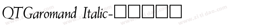 QTGaromand Italic字体转换